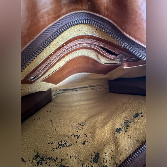 Vintage Leather Satchel with Fur Hide Panels - Picture 9 of 10